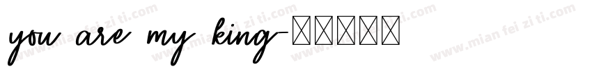 you are my king字体转换